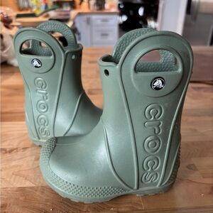 CROCS Kids Olive Rain Boots